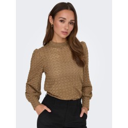 JDY Avery L/S Blonde Top - Toasted Coconut