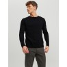 JACK & JONES Emil Strik Crew Neck - Sort