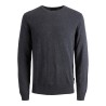 JACK & JONES Emil Crew Neck Pullover - Dark Grey Melange