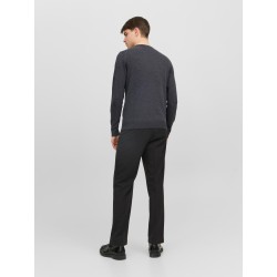 JACK & JONES Emil Crew Neck Pullover - Dark Grey Melange