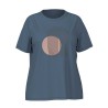 ONLY CARMAKOMA T-shirt Med Grafisk Print - Blue Mirage