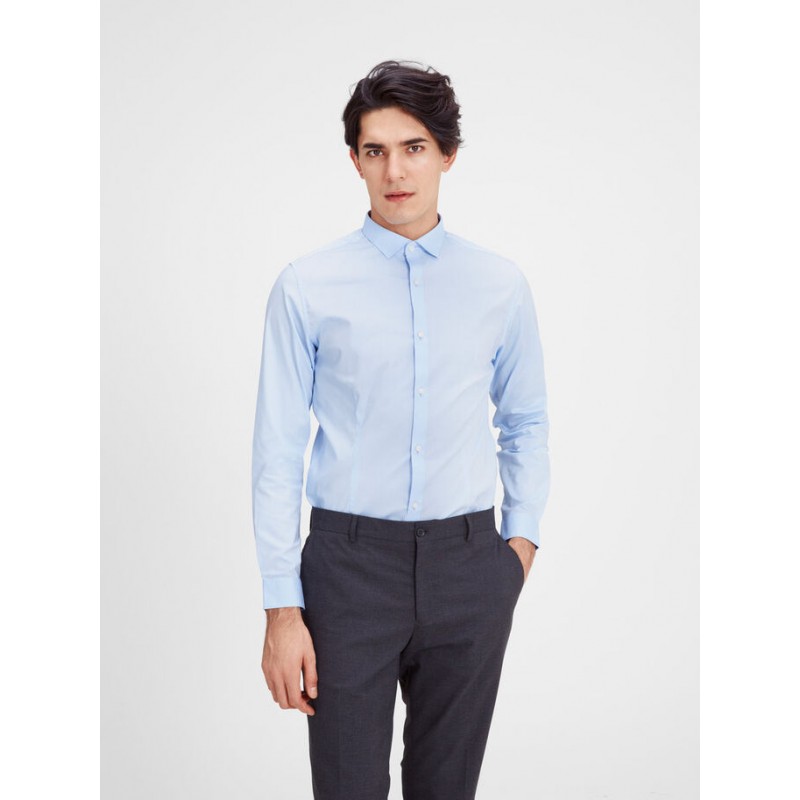 JACK & JONES Langærmet Stretch Skjorte Super Slim - Cashmere Blue