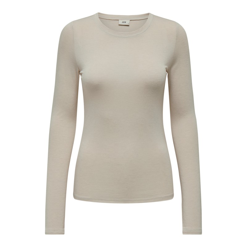 JDY Suma Wool Langærmet O Neck Top Jrs Atk - Hvidcap Gray