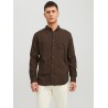 JACK & JONES Klassisk Melange Skjorte - Seal Brown