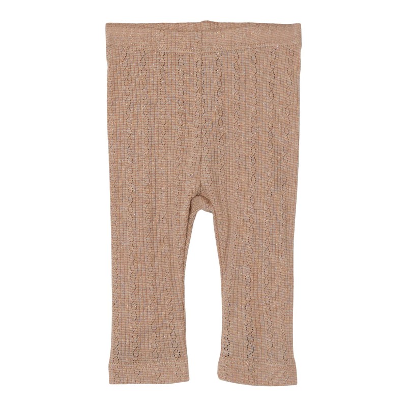 NAME IT Baby Ohusa Glimmer Leggings - Oxford Tan