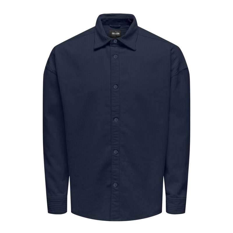 ONLY & SONS Onsledger Rlx Langærmet Ds Cord Shirt - Dark Navy