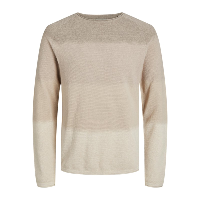 JACK & JONES Strik Crew Hals - Oatmeal