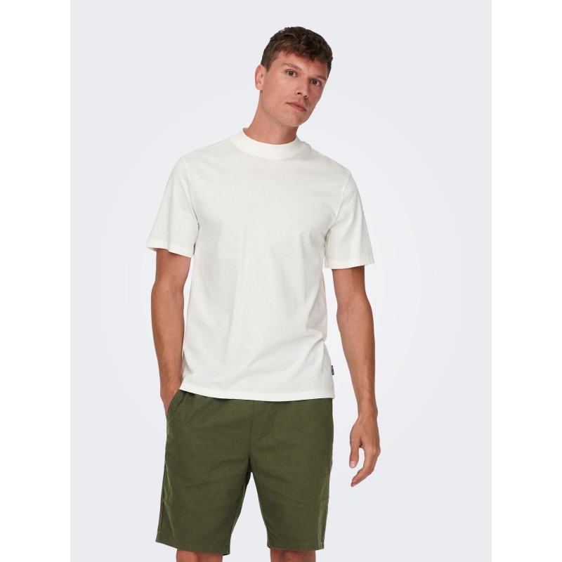 ONLY & SONS Otis Mock Hals T-shirt - Cloud Dancer