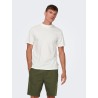 ONLY & SONS Otis Mock Hals T-shirt - Cloud Dancer