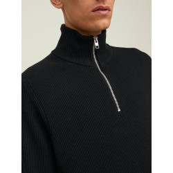 JACK & JONES Perfect Half Zip Strik - Sort