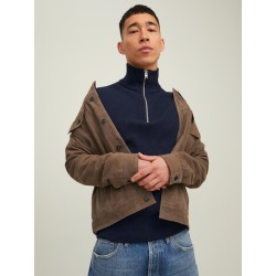 JACK & JONES Perfect Half Zip Strik - Maritime Blue