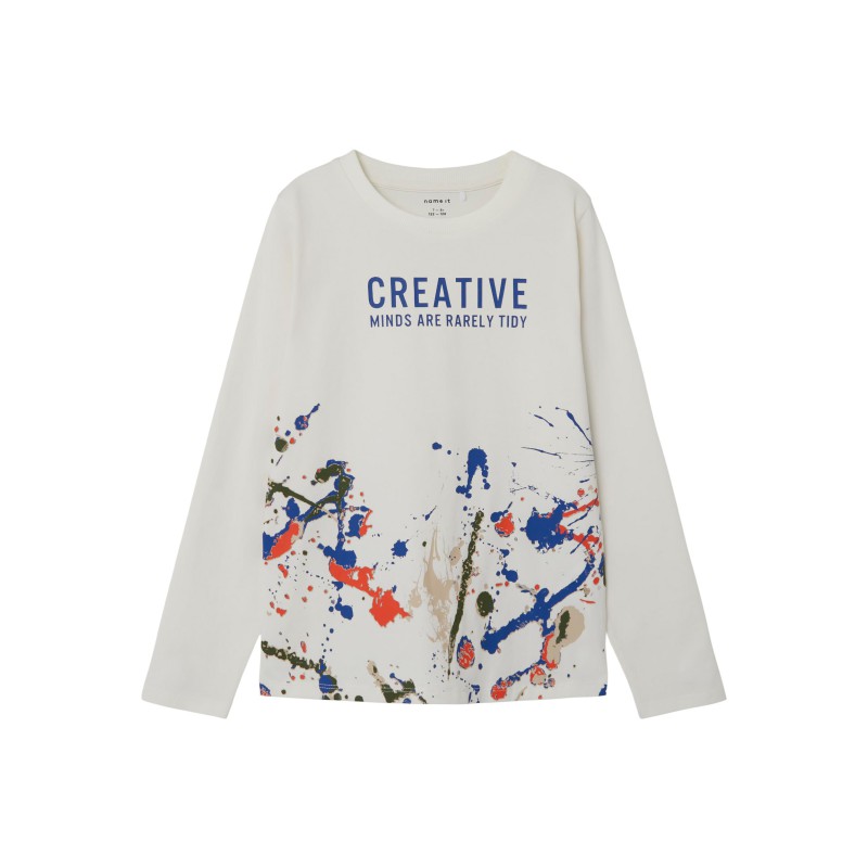 NAME IT Kids Niksen langærmet bluse - Jet Stream