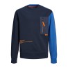 JACK & JONES Junior Activ Block Sweatshirt - Navy Blazer