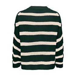 JDY Justy Langærmet Stripe Pullover Knt - Scarab