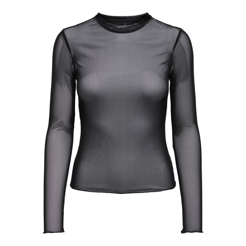 ONLY Lina Langærmet O-Neck Top Box Jrs - Sort