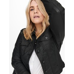 ONLY CARMAKOMA Wespa Jakke Coated Jakke - Sort