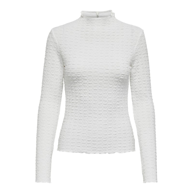 ONLY Gerda Langærmet Mock Neck Top Jrs - Cloud Dancer