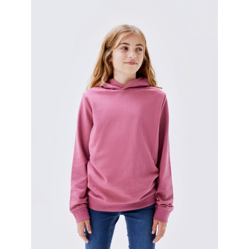 NAME IT Nkfnasweat W Hood Unb - Rose Wine