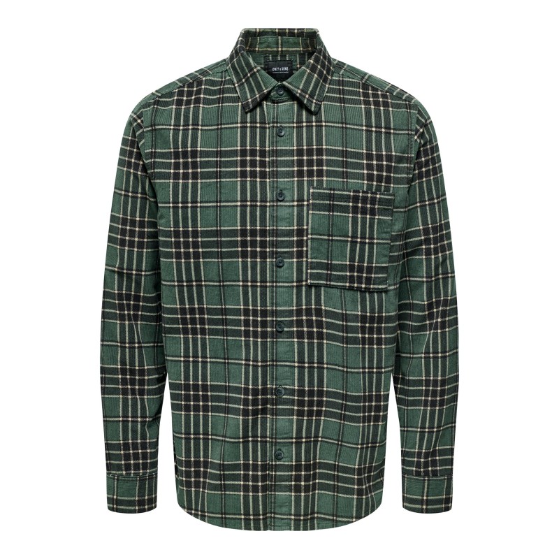 ONLY & SONS Leo Corduroy Skjorte Regular - Cilantro