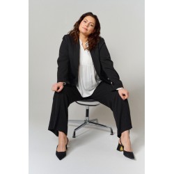 FRANSA Straight Fit Stretch Bukser - Sort