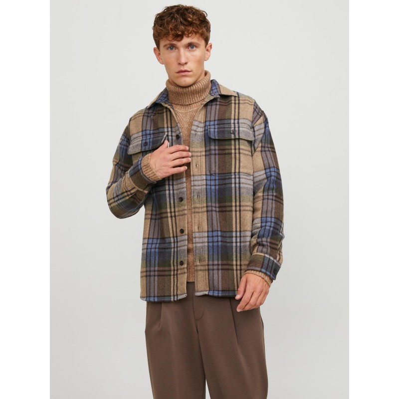 JACK & JONES Relaxed Fit Overshirt - Toffee