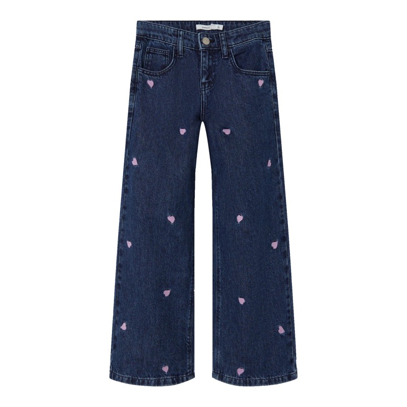 NAME IT Kids Bella Brede Jeans - Dark Blue Denim