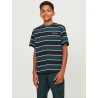 JACK & JONES Junior Hays Stribet T-shirt - Sort