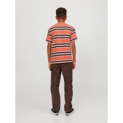 JACK & JONES Junior Hays Stripe T-shirt - Ginger