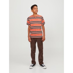 JACK & JONES Junior Hays Stripe T-shirt - Ginger
