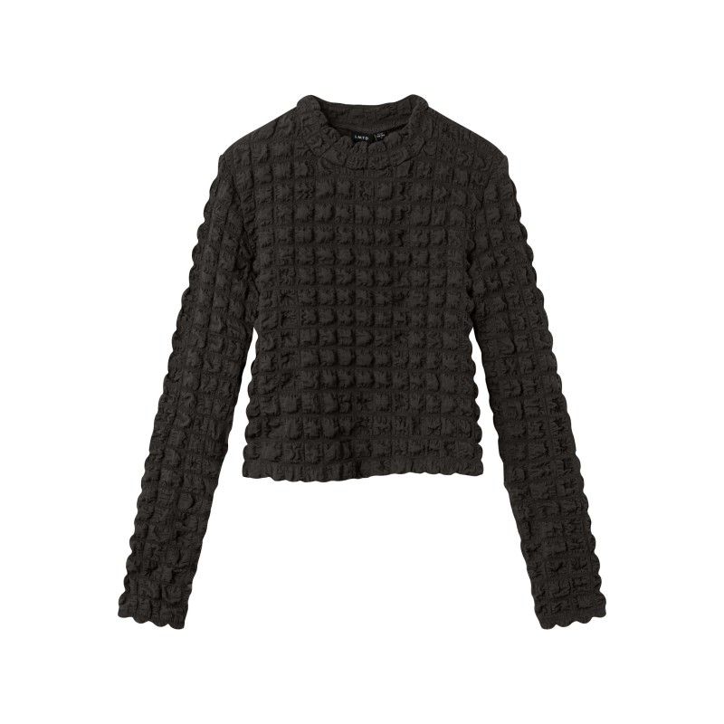 LMTD Nunic Langærmet Crop Top - Sort