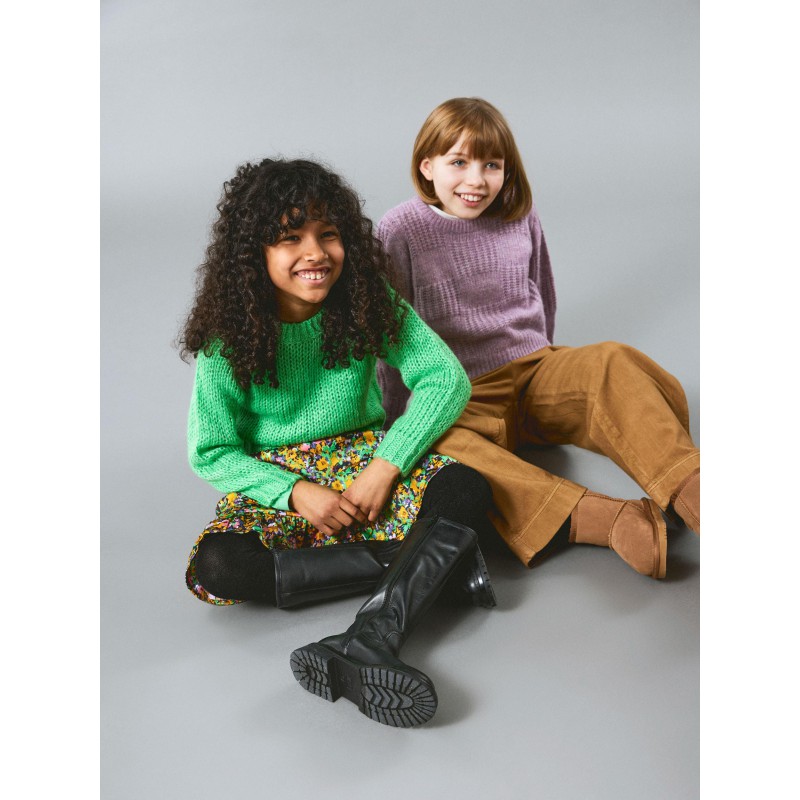 NAME IT Kids Blød Strik Pullover Med Sølv Glimmer - Irish Green