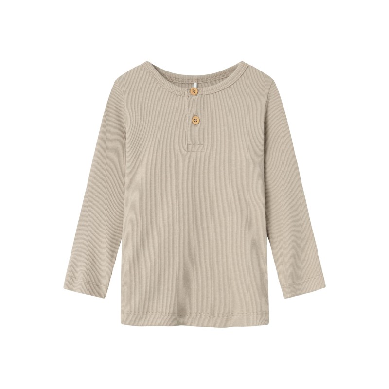 NAME IT Mini Rib L/S Top - Pure Cashmere