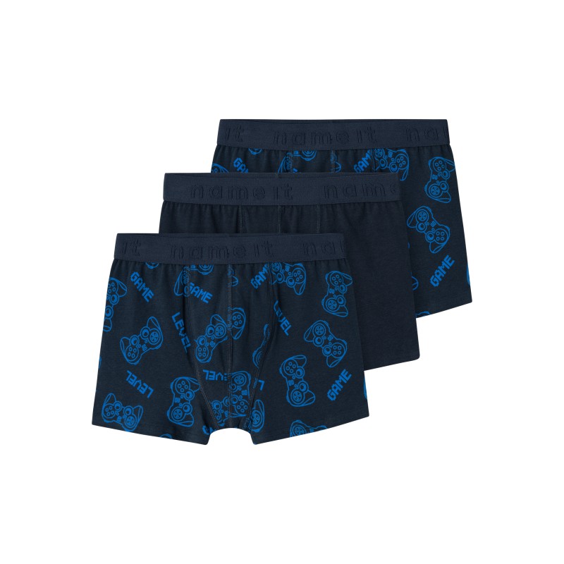 NAME IT Kids Gamer Boxershorts 3-Pak  - Dark Sapphire