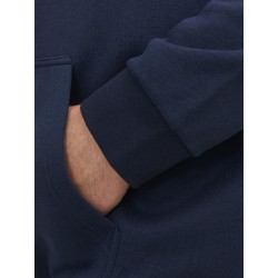 JACK & JONES Plus Bradley Sweat Zip Hood - Navy Blazer