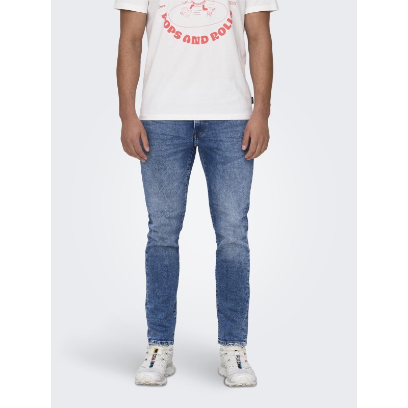 ONLY & SONS Weft Regular Bukser - Medium Blue Denim