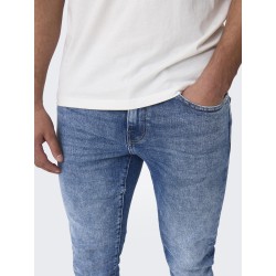 ONLY & SONS Weft Regular Bukser - Medium Blue Denim