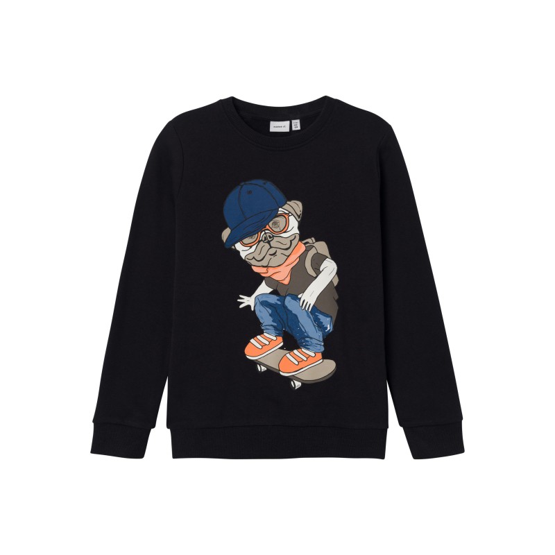 NAME IT Kids Telexo Langærmet Sweatshirt - Sort