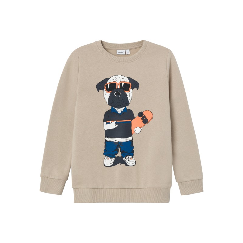 NAME IT Kids Telexo Langærmet Sweatshirt - Pure Cashmere