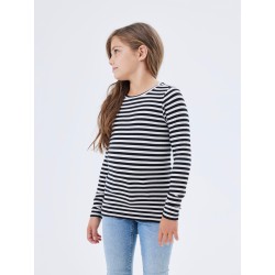 NAME IT KIDS pige - Suraja x-slim langærmet bluse - Sort