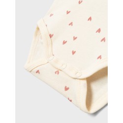 NAME IT Baby/Mini Bodystocking S/S 2-pak - Buttercream