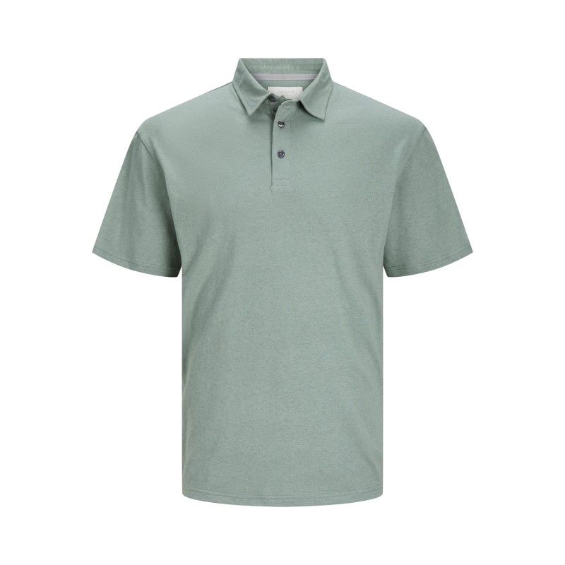 JACK & JONES Jprcc Soft Linen Blend Kortærmet Polo - Lily Pad