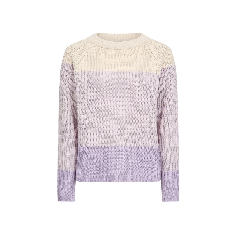 SOYACONCEPT Remone Stribet Pullover - Lilla Melange