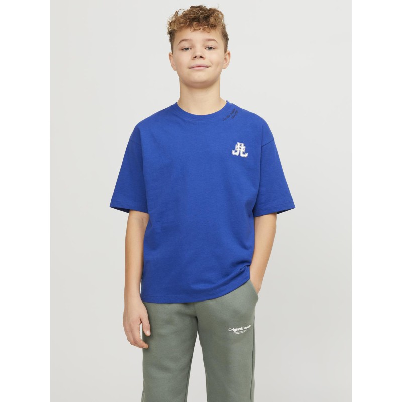 JACK & JONES JUNIOR Jorcole Back Print Tee Kortærmet Volume Junior - Mazarine Blue