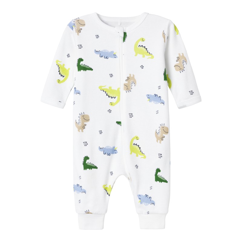 NAME IT Baby Dino Natdragt Lynlås - Bright White