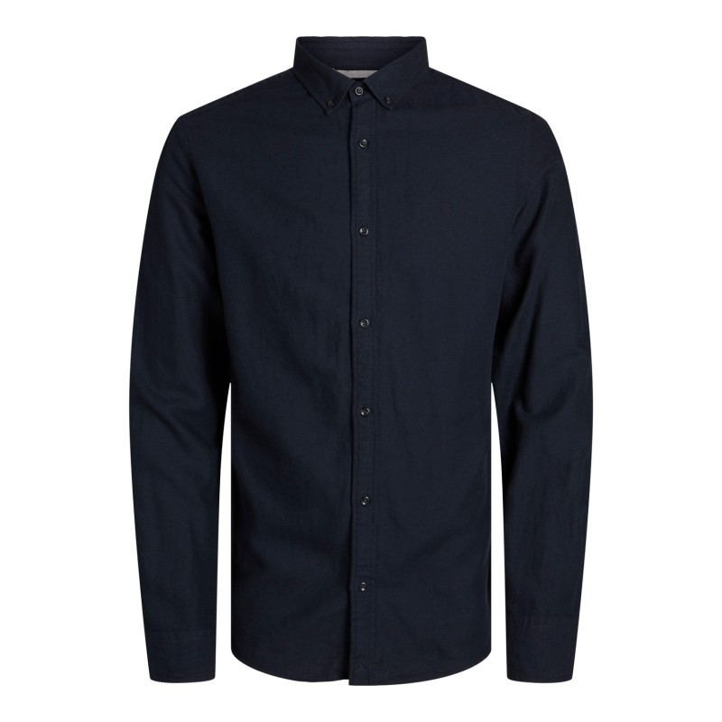 JACK & JONES Jprccmaze Linen Shirt Langærmet Button Down Ps - Night Sky