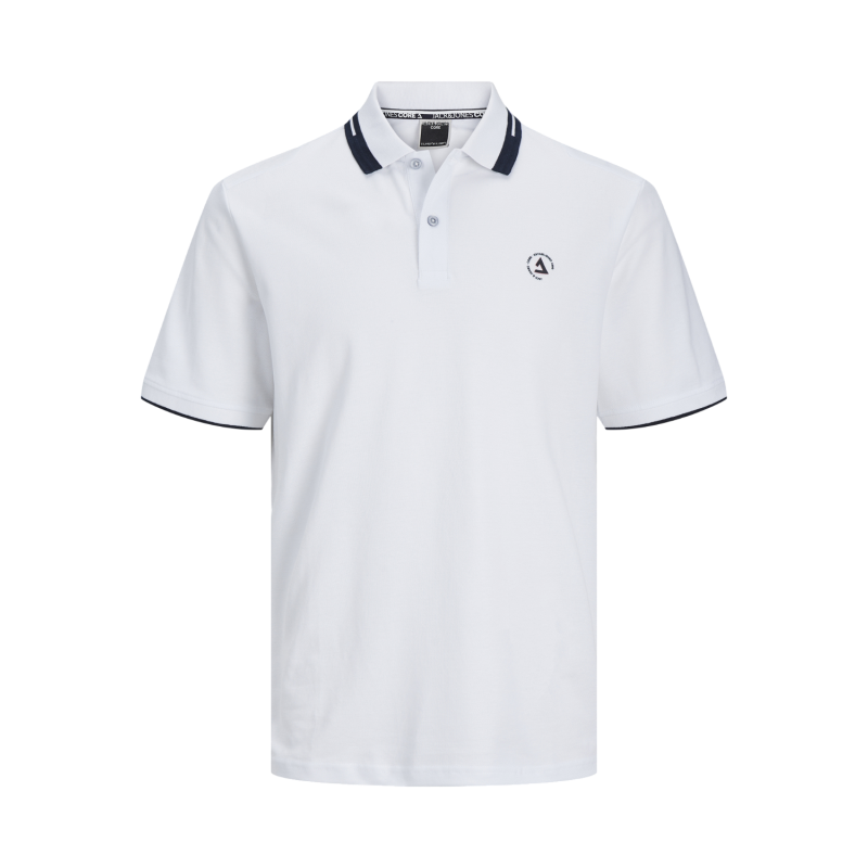 JACK & JONES Jcohakortærmet Logo Polo Kortærmet Pls - Hvid