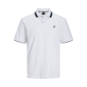 JACK & JONES Plus Hass S/S Logo Polo - Hvid