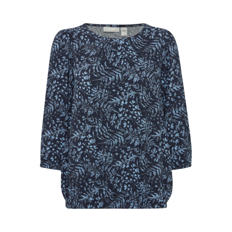 Fransa Silje 3/4 Bluse Med Print - Endless Sky