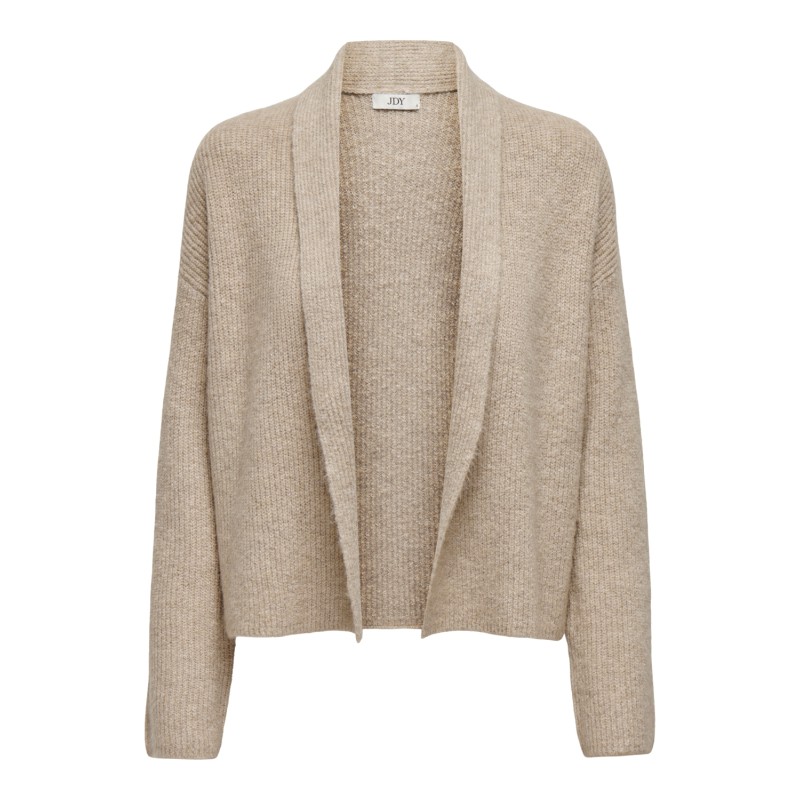 JDY Hudson Life Langærmet Open Cardigan Knt - Simply Taupe