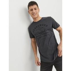 JACK & JONES Ejeans Tee Kortærmet O-Neck  23/24 - Dark Grey Melange